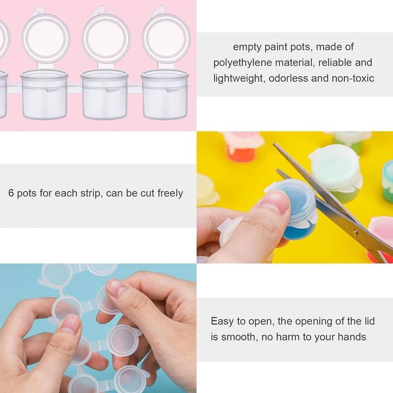 Clear Plastic Paint Pots